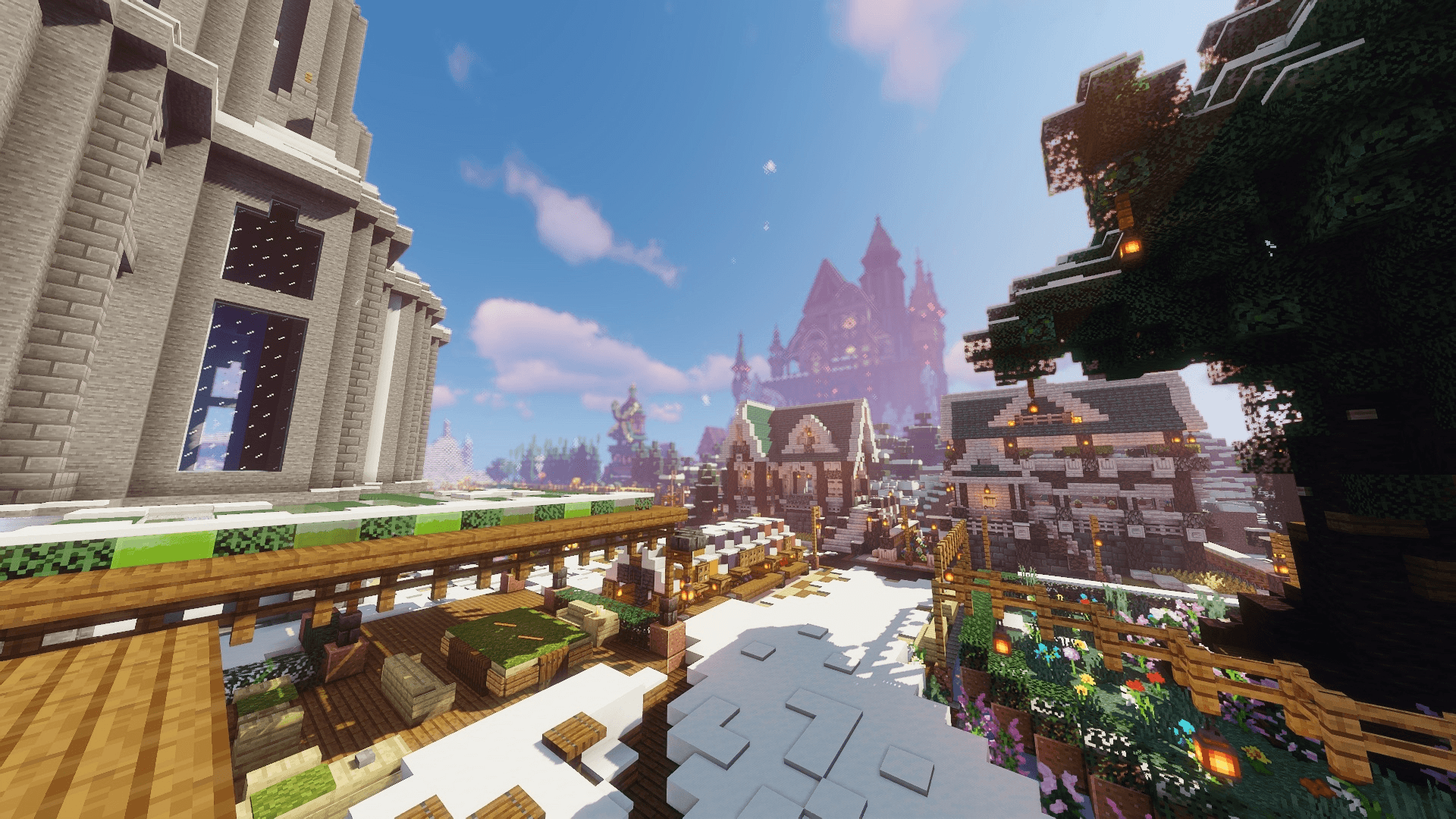 ちびむらの広場より（栄えてるとこだけ見えます）